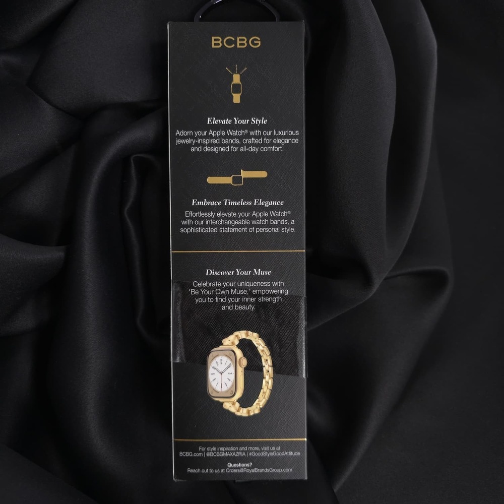 BCBG New Jewelry Bracelet Strap Floral Luxury Gold Apple Watch Band 38 40 41mm - Picture 4 of 5
